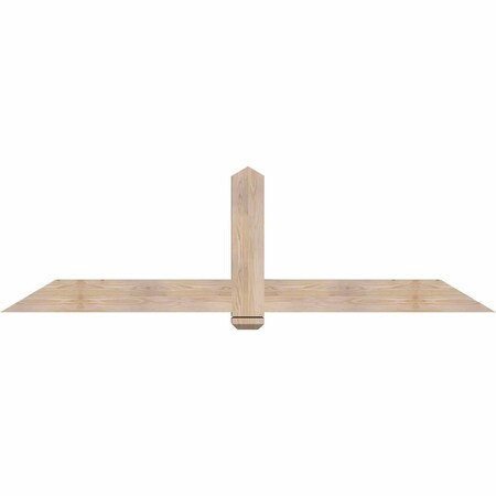 Ekena Millwork Eugene Smooth Timber Gable Bracket, Douglas Fir, 84"W x 24"H x 3 1/2"D x 5 1/2"F, 7/12 Pitch GBW084X24X0406EUG00SDF